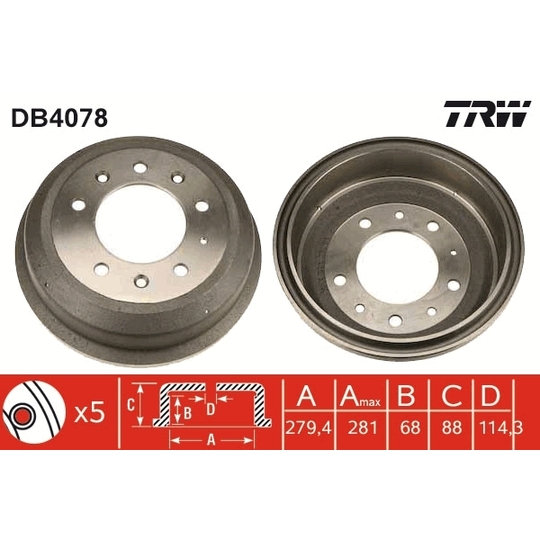 DB4078 - Brake Drum 