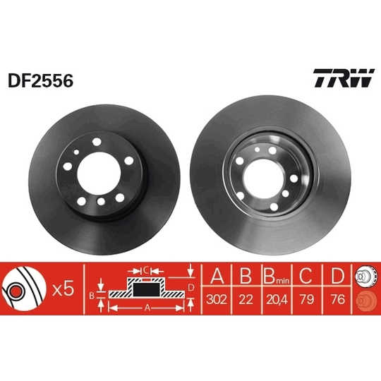 DF2556 - Brake Disc 