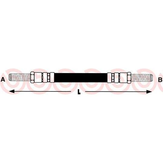 T B7 002 - Brake Hose 