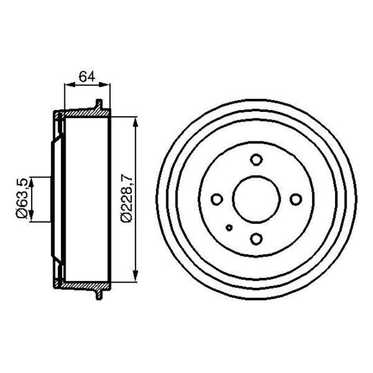 0 986 477 012 - Brake Drum 