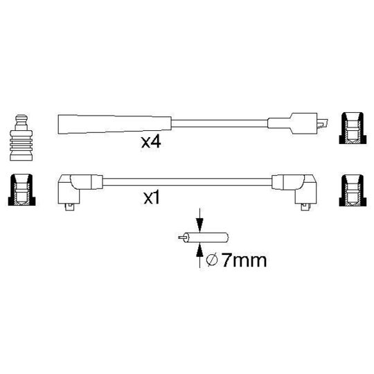 0 986 356 869 - Ignition Cable Kit 