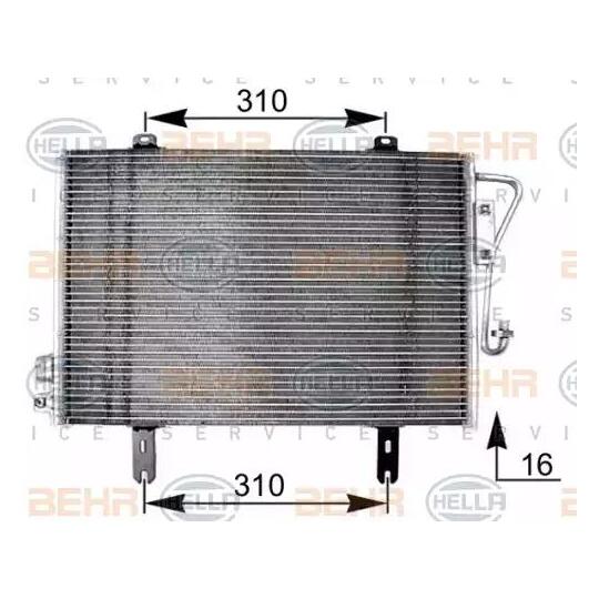 8FC 351 038-591 - Condenser, air conditioning 