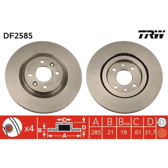 DF2585 - Brake Disc 
