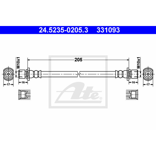 24.5235-0205.3 - Brake Hose 