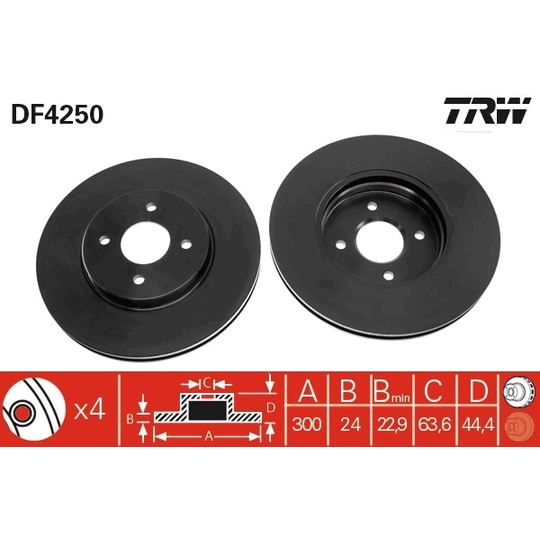 DF4250 - Brake Disc 