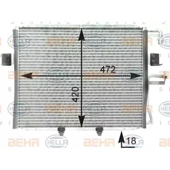 8FC 351 303-011 - Condenser, air conditioning 