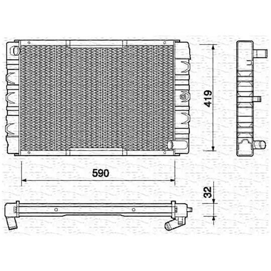 350213715000 - Radiator, engine cooling 