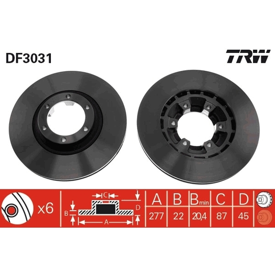 DF3031 - Brake Disc 