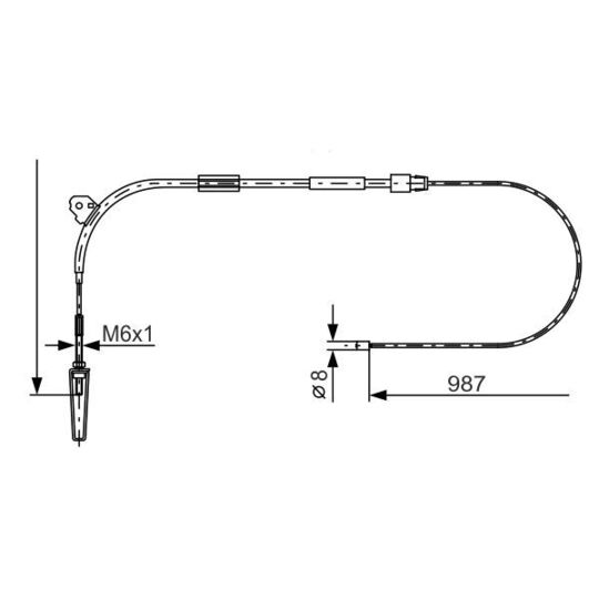 1 987 477 960 - Cable, parking brake 