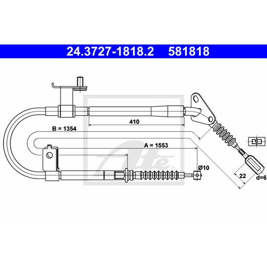 24.3727-1818.2 - Cable, parking brake 