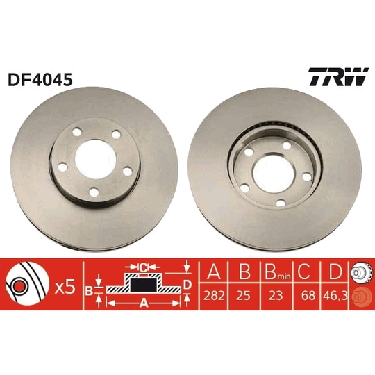 DF4045 - Brake Disc 