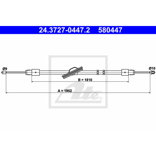 24.3727-0447.2 - Cable, parking brake 