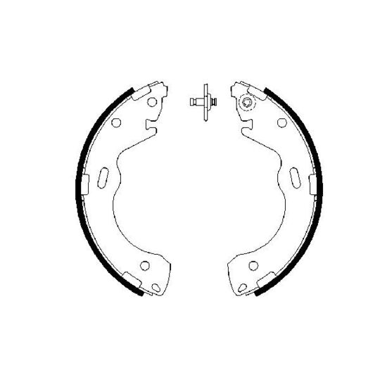 0 986 487 654 - Brake Shoe Set 