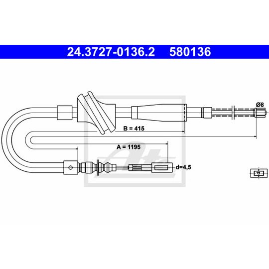 24.3727-0136.2 - Cable, parking brake 