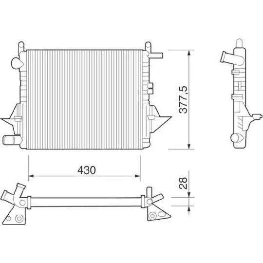 350213265000 - Radiator, engine cooling 