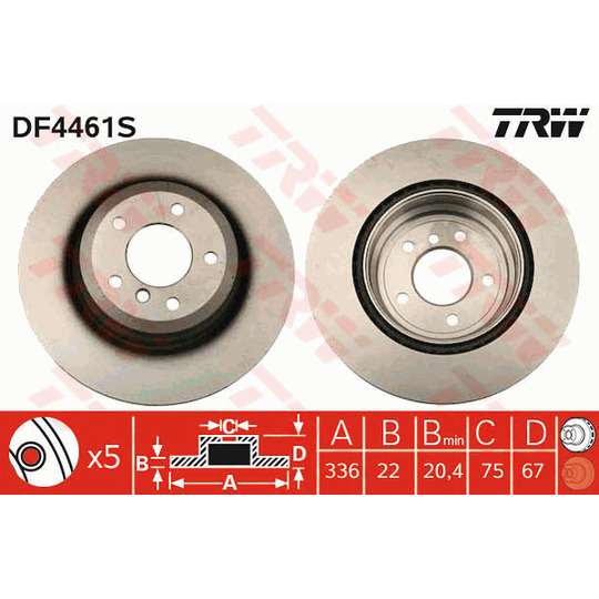DF4461S - Brake Disc 