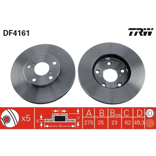 DF4161 - Brake Disc 