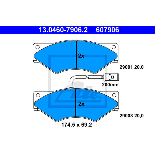 13.0460-7906.2 - Brake Pad Set, disc brake 