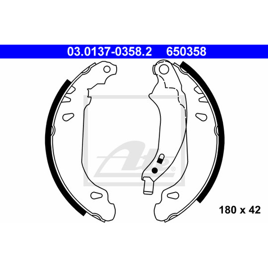 03.0137-0358.2 - Brake Shoe Set 