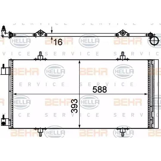 8FC 351 305-231 - Condenser, air conditioning 