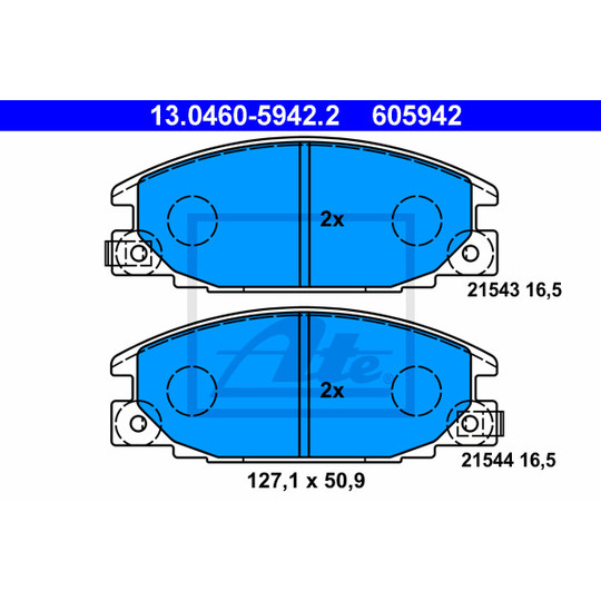 13.0460-5942.2 - Brake Pad Set, disc brake 