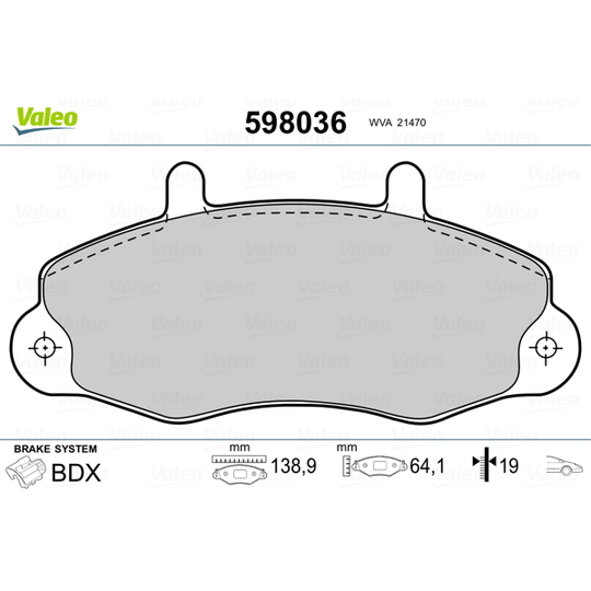 598036 - Brake Pad Set, disc brake 