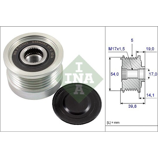 535 0221 10 - Alternator Freewheel Clutch 