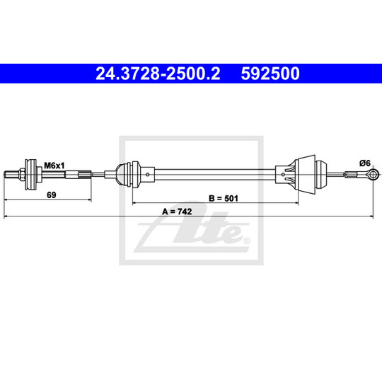 24.3728-2500.2 - Clutch Cable 