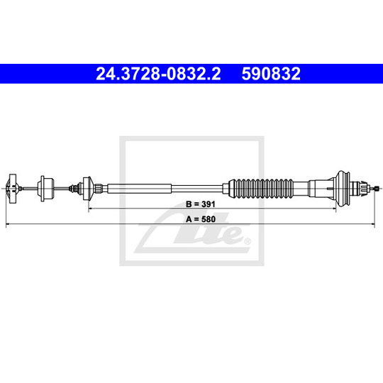 24.3728-0832.2 - Clutch Cable 