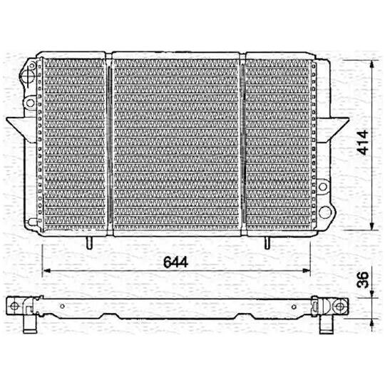 350213360000 - Radiaator, mootorijahutus 