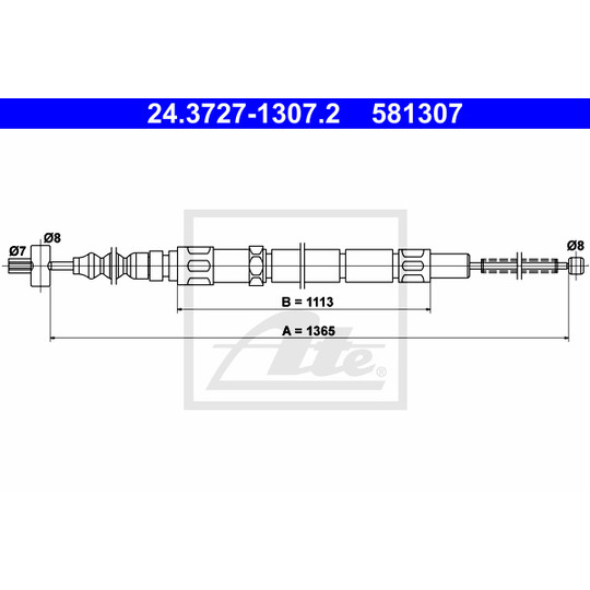 24.3727-1307.2 - Cable, parking brake 
