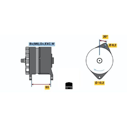 0 986 042 251 - Alternator 