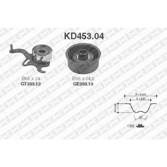 KD453.04 - Hammasrihma komplekt 