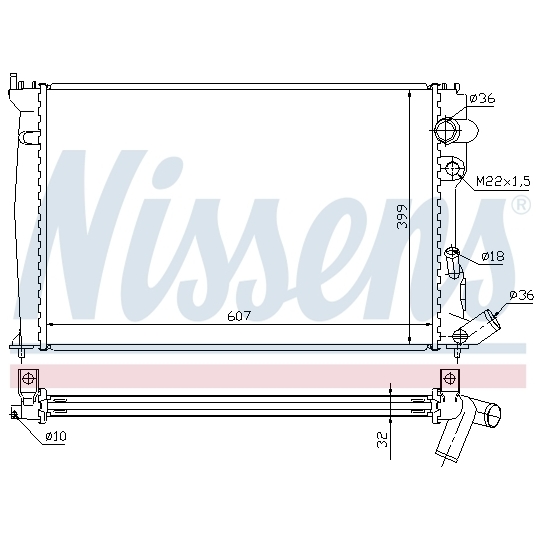 61302A - Radiator, engine cooling 