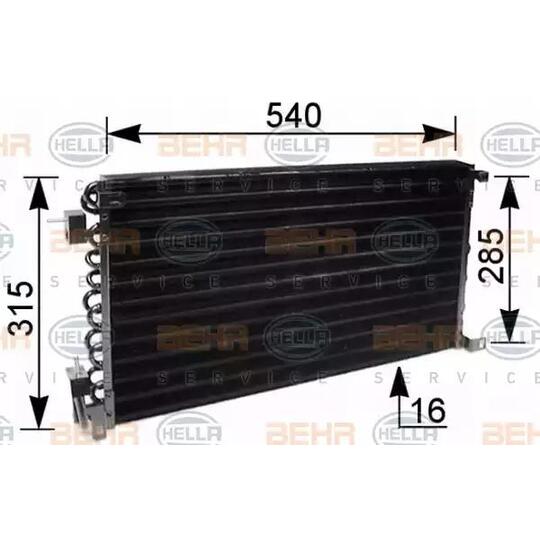 8FC 351 036-041 - Condenser, air conditioning 