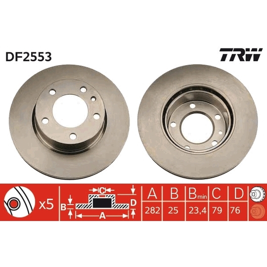 DF2553 - Brake Disc 