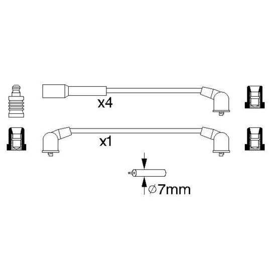 0 986 356 955 - Ignition Cable Kit 