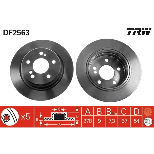 DF2563 - Brake Disc 