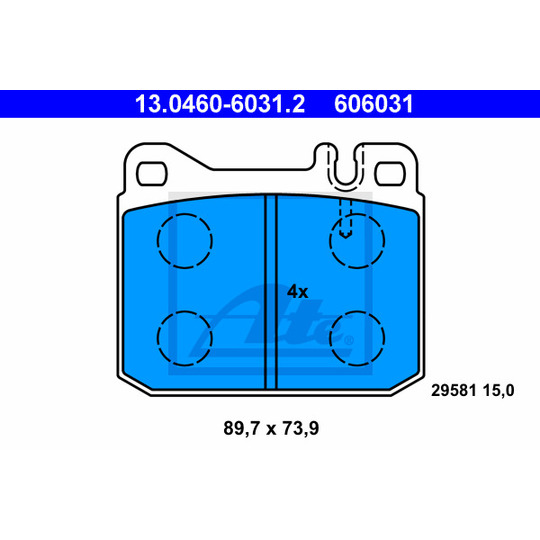 13.0460-6031.2 - Brake Pad Set, disc brake 