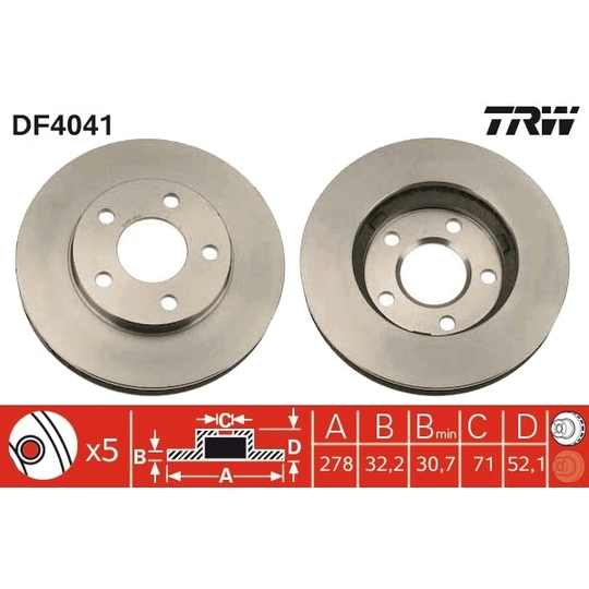 DF4041 - Brake Disc 