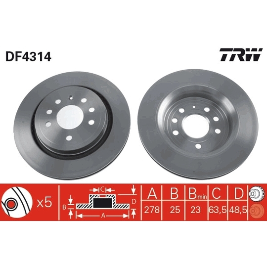 DF4314 - Brake Disc 