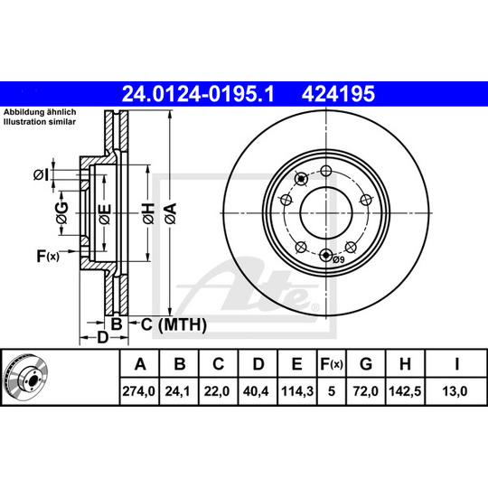 24.0124-0195.1 - Brake Disc 