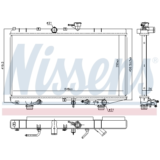 66625 - Radiator, engine cooling 