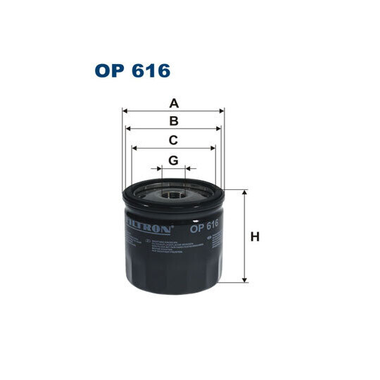 OP 616 - Oil filter 