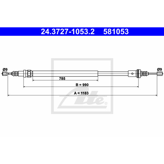 24.3727-1053.2 - Cable, parking brake 