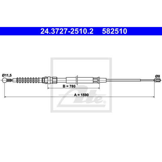 24.3727-2510.2 - Cable, parking brake 