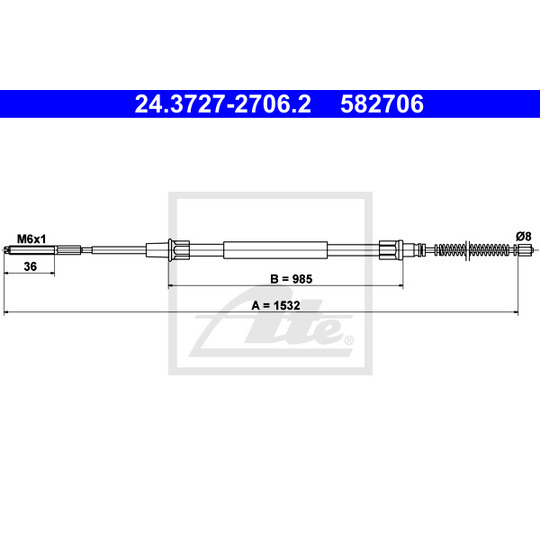 24.3727-2706.2 - Cable, parking brake 