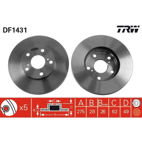 DF1431 - Brake Disc 