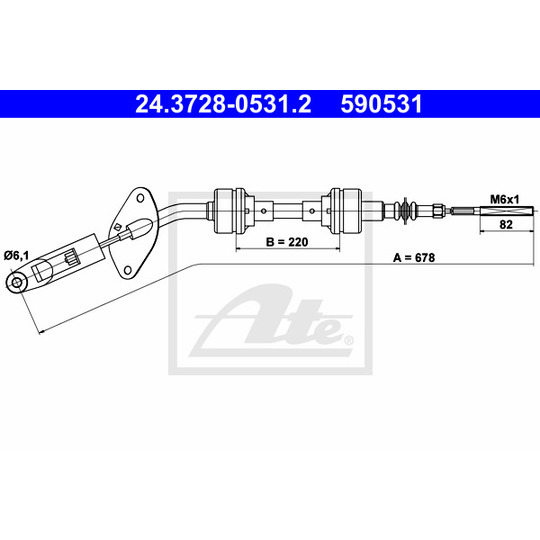 24.3728-0531.2 - Clutch Cable 