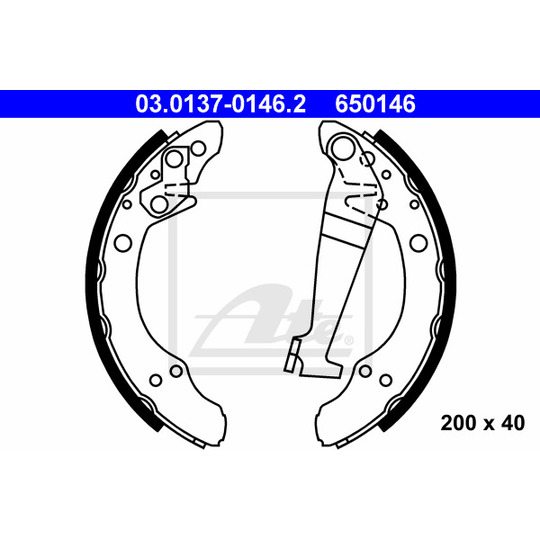 03.0137-0146.2 - Brake Shoe Set 